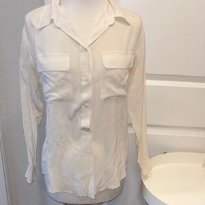 GUC Equipment Femme White Silk Blouse